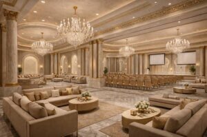 إعداد التصاميم الداخلية للقصور وقاعات المؤتمرات | شركة GEC