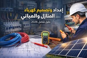 إعداد وتصميم كهرباء المنازل والمباني في السعودية دليل شامل 2026