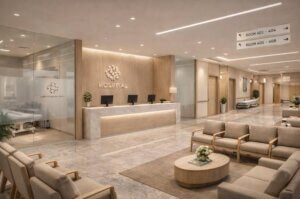 التصميم الداخلي للمستشفيات والعيادات الطبية في السعودية