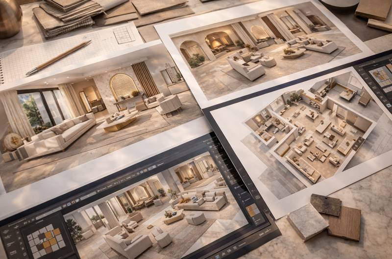 تصاميم ثلاثية الأبعاد للمساحات الداخلية– أهميتها قبل الديكور