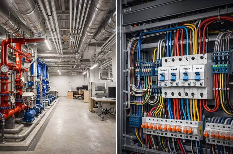 تصميم أنظمة MEP في المباني – الكهرباء والميكانيكا والسباكة
