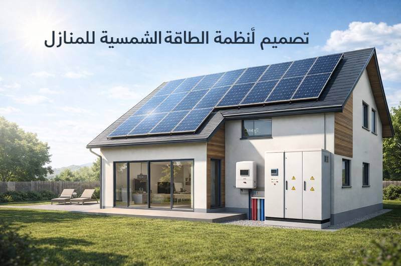 تصميم أنظمة الطاقة الشمسية للمنازل في السعودية – دليل اختيار النظام المناسب