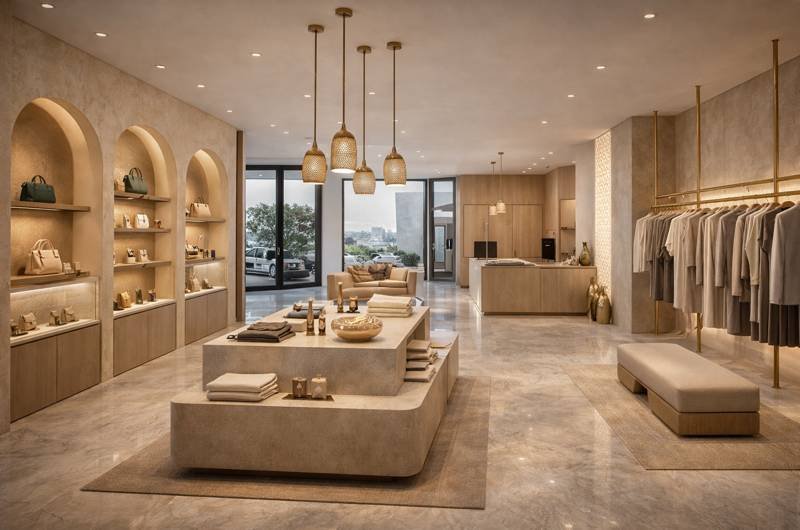 تصميم داخلي للمحلات التجارية والمعارض 