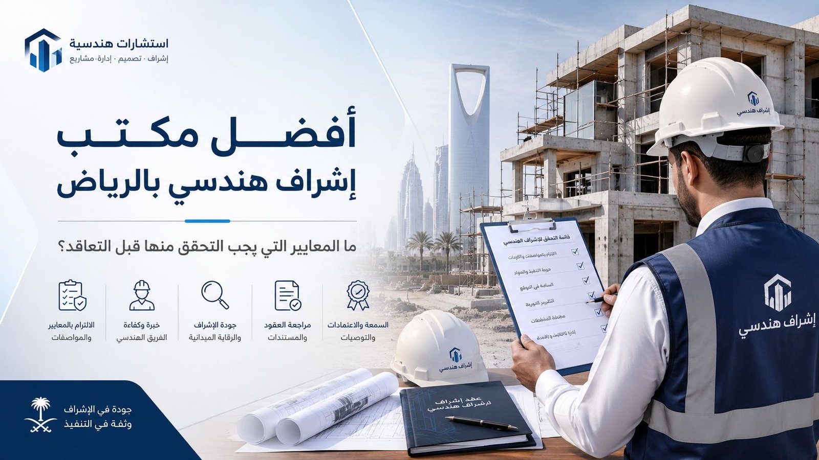 أفضل مكتب إشراف هندسي بالرياض: ما المعايير التي يجب التحقق منها قبل التعاقد؟