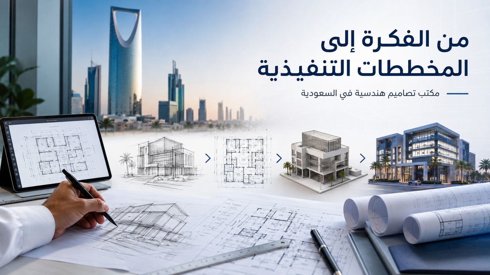 أفضل مكتب تصاميم هندسية في السعودية: من الفكرة إلى المخططات التنفيذية