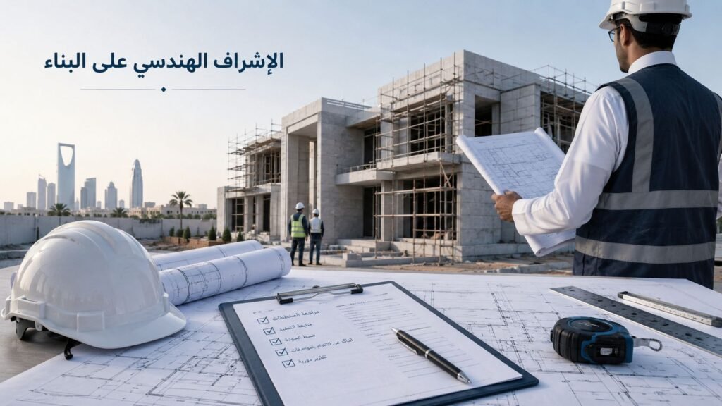 تكلفة الإشراف الهندسي على البناء في الرياض