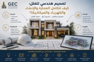 تصميم هندسي للفلل: كيف تتكامل العمارة والإنشاء والكهرباء والميكانيكا