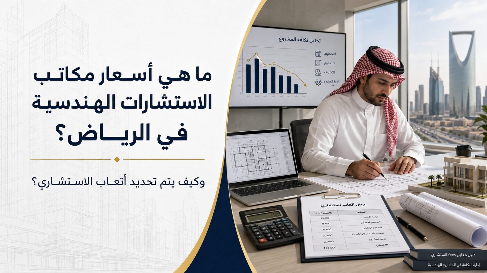ما هي أسعار مكاتب الاستشارات الهندسية في الرياض؟ وكيف يتم تحديد أتعاب الاستشاري؟