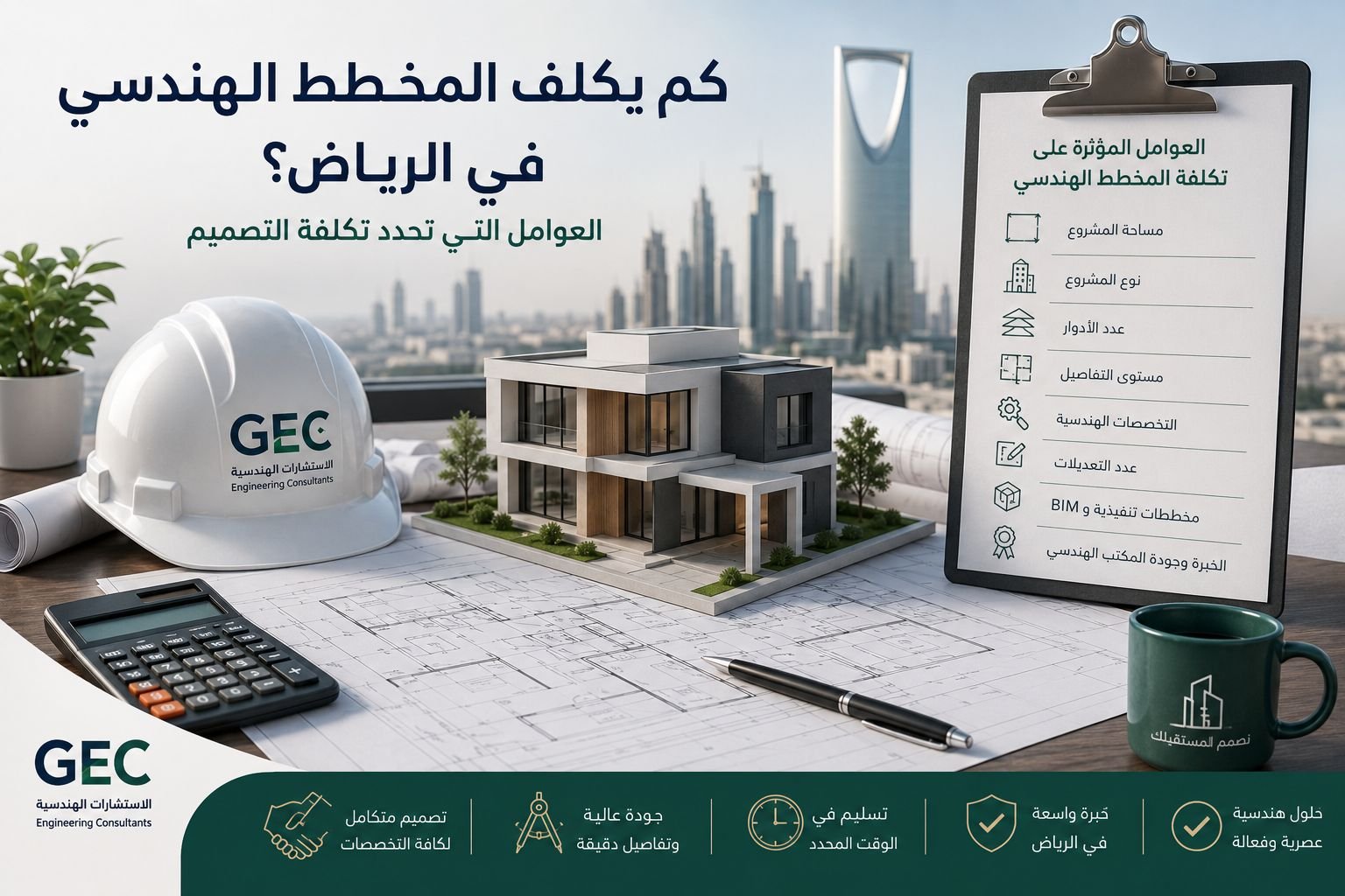 كم يكلف المخطط الهندسي في الرياض؟ العوامل التي تحدد تكلفة التصميم
