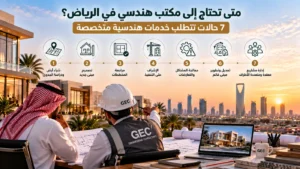 متى تحتاج إلى مكتب هندسي في الرياض؟ 7 حالات تتطلب خدمات هندسية متخصصة