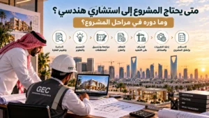متى يحتاج المشروع إلى استشاري هندسي