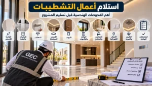 استلام أعمال التشطيبات أهم الفحوصات الهندسية قبل تسليم المشروع