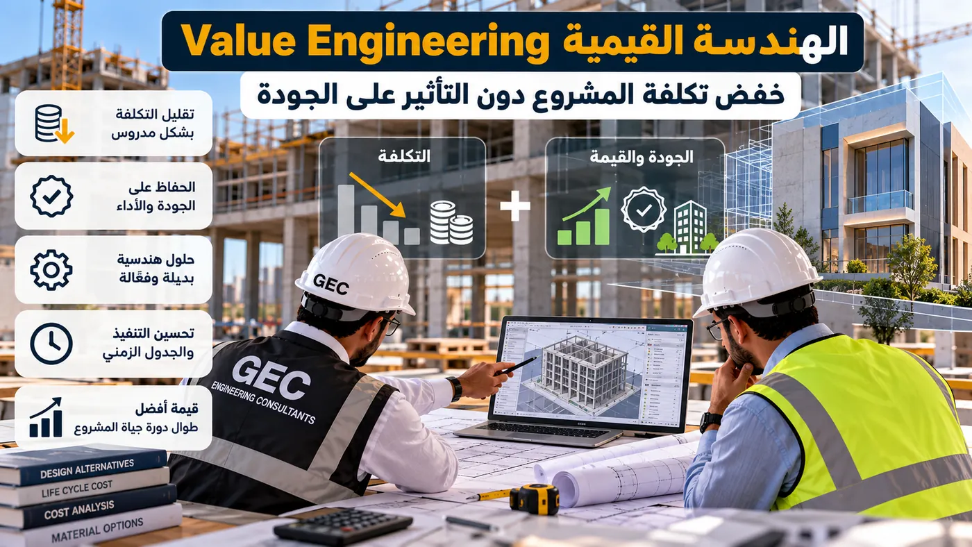 الهندسة القيمية Value Engineering: خفض تكلفة المشروع دون التأثير على الجودة